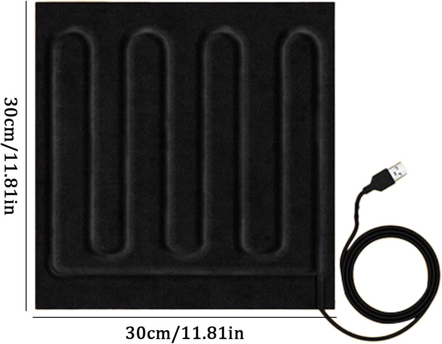 USB Heated Blanket with Dual Control - Grey One Size 1