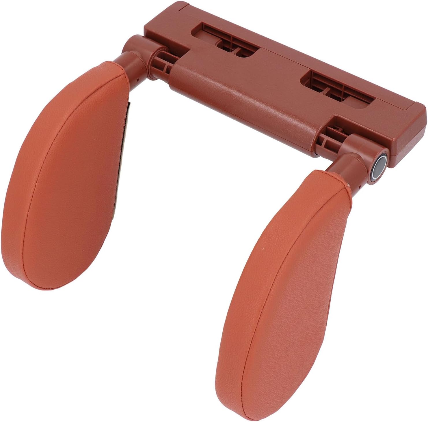 Adjustable Car Headrest Pillow for Kids and Adults - Brown
