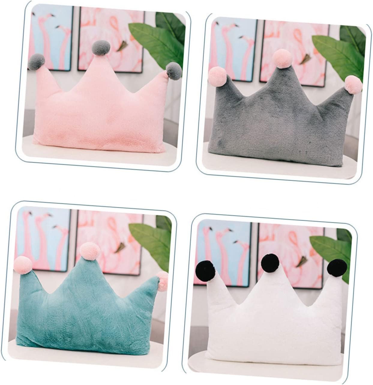 LIFKOME 40 Kids Throw Pillows Princess Crown Moon Decor Cushions