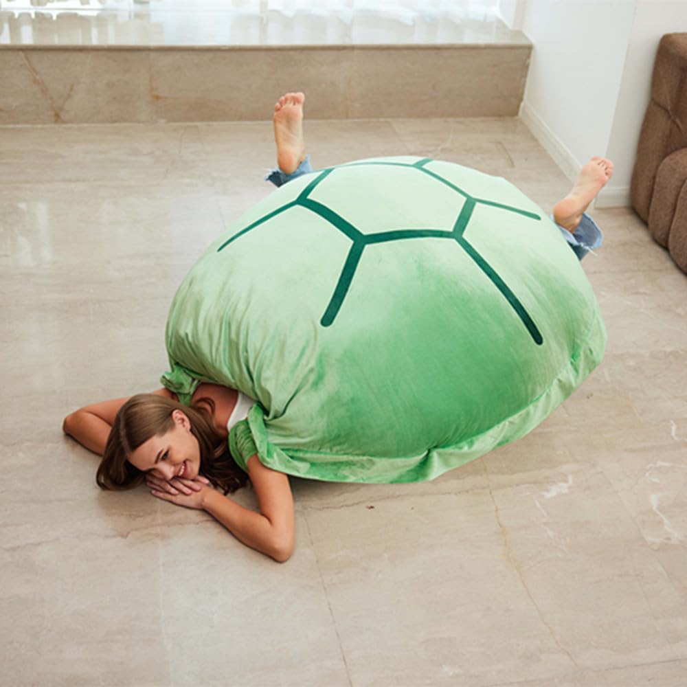 SEAHOME Wearable Turtle Shell Pillow 40 Inch Plush Costume for Kids Adults