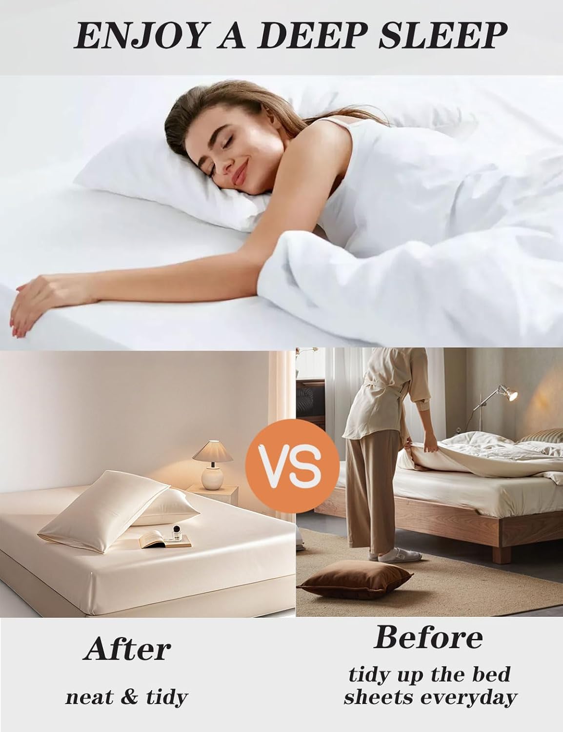 HYZYey Bed Sheet Holders 4 Sets with 8 Plastic Fasteners