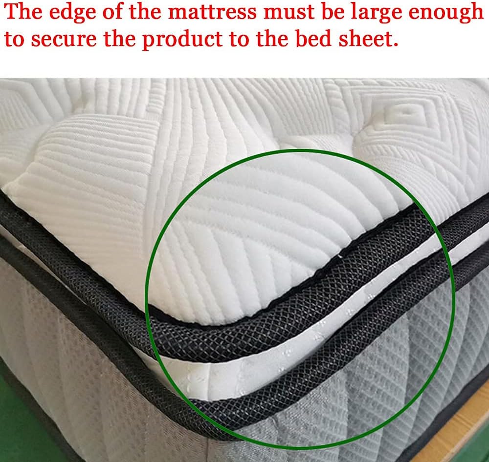 Alamic 12 Pack Sheet Grippers for Raised Edge Mattresses