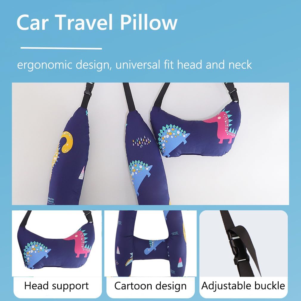 SIQITECHNO Dinosaur Travel Pillow for Kids Adults 1