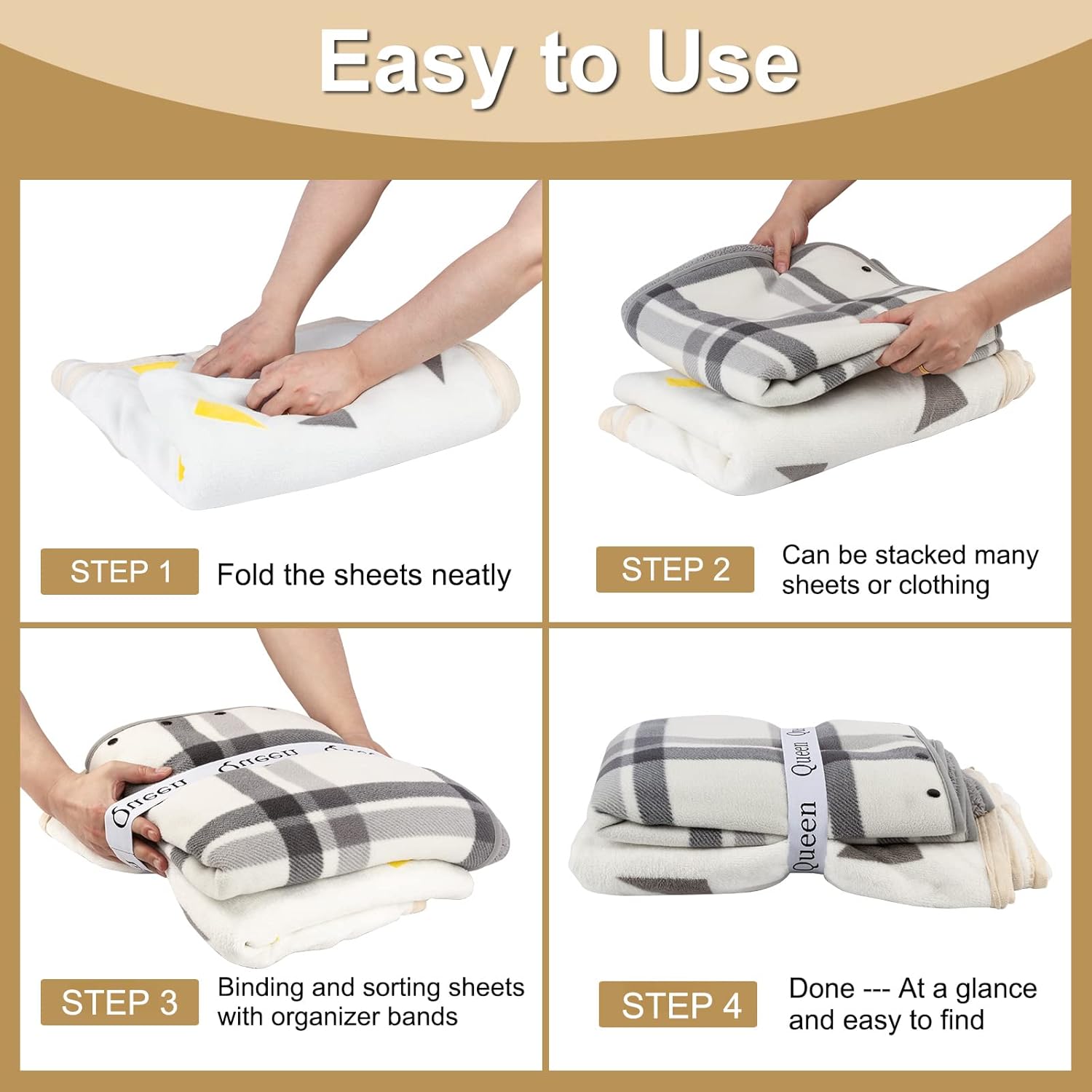 Yesongreat 8-Piece Bed Sheet Organizer Bands