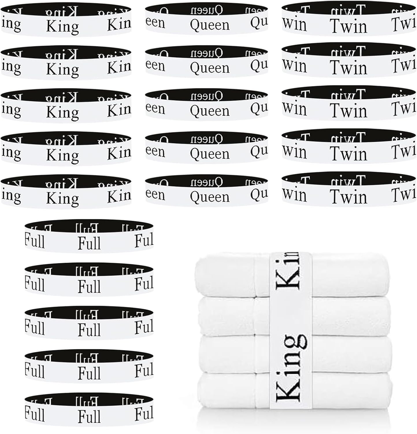 Meatykui 20 Piece Bed Sheet Organizer Bands for King Queen Full Twin