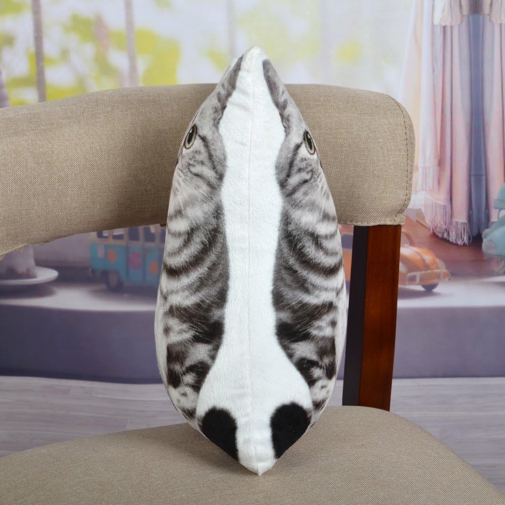 JWH 3D Cat Shaped Throw Pillow for Home Decor