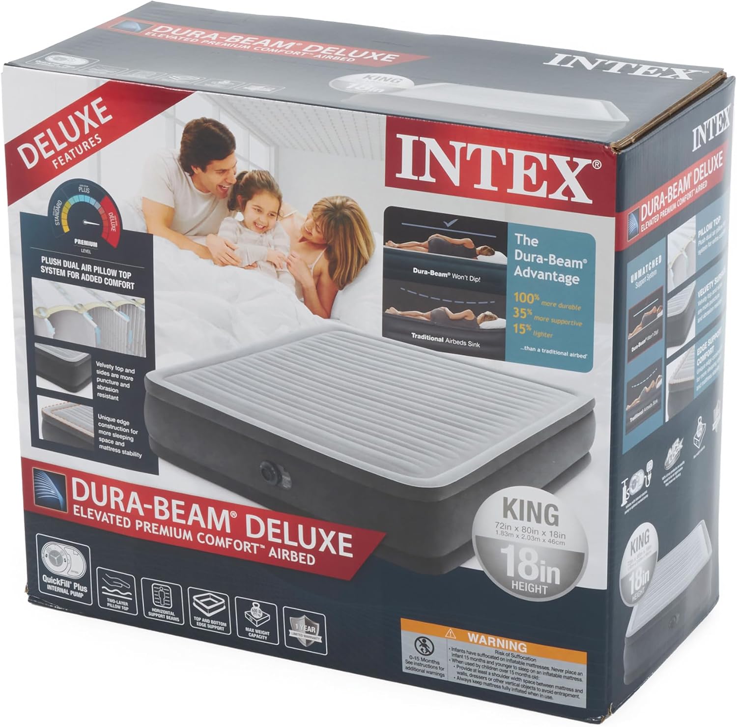 Intex 18-Inch King-Sized Air Mattress 2 Pack