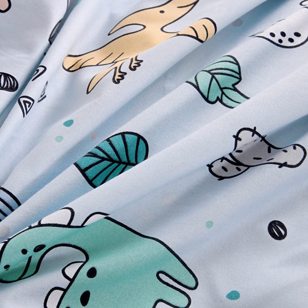 KWLOVER Soft Dinosaur Bed Sheet Set Twin Size 2PCS