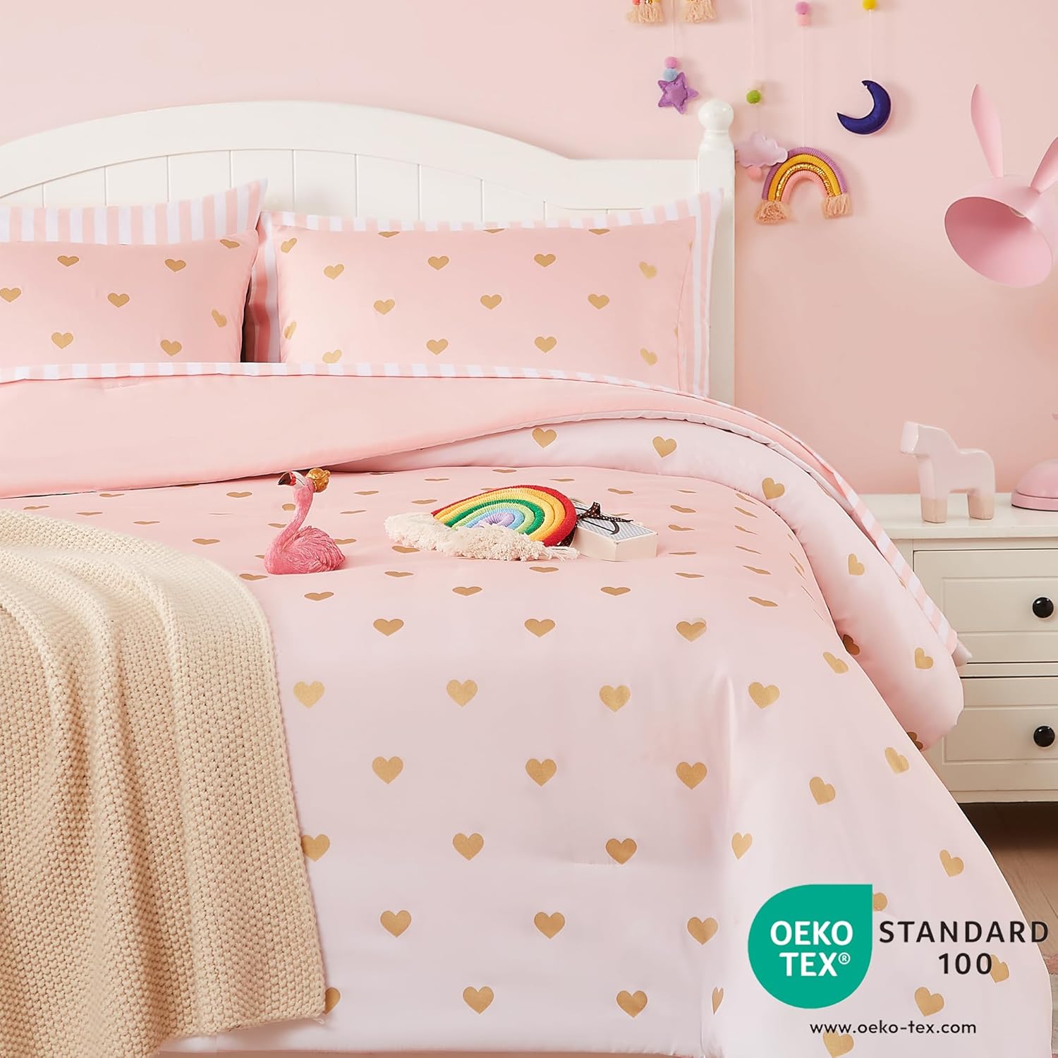 Wink Deer Pink Full Size Bed In A Bag Set