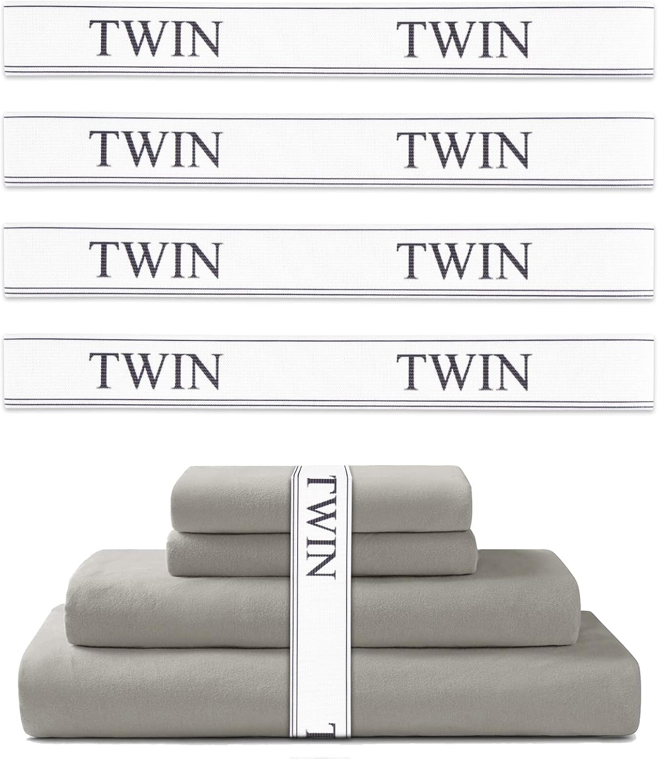 Monalife Elastic Sheet Bands - 4 Pack for Sheet Organization