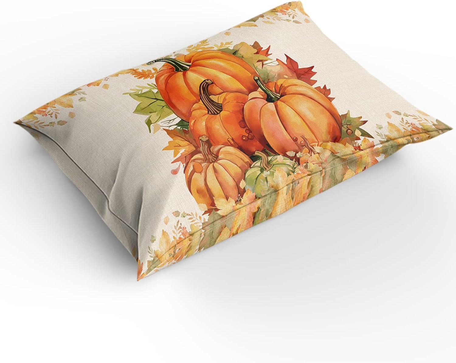 Boanket Orange Pumkins 3-Piece Fall Duvet Set Queen Size
