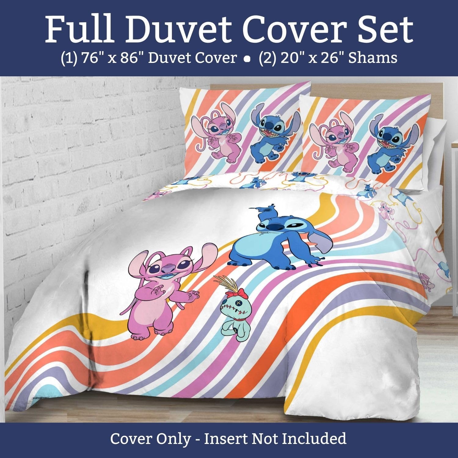 Jay Franco Duvet Cover Set Disney Lilo and Stitch Full Size