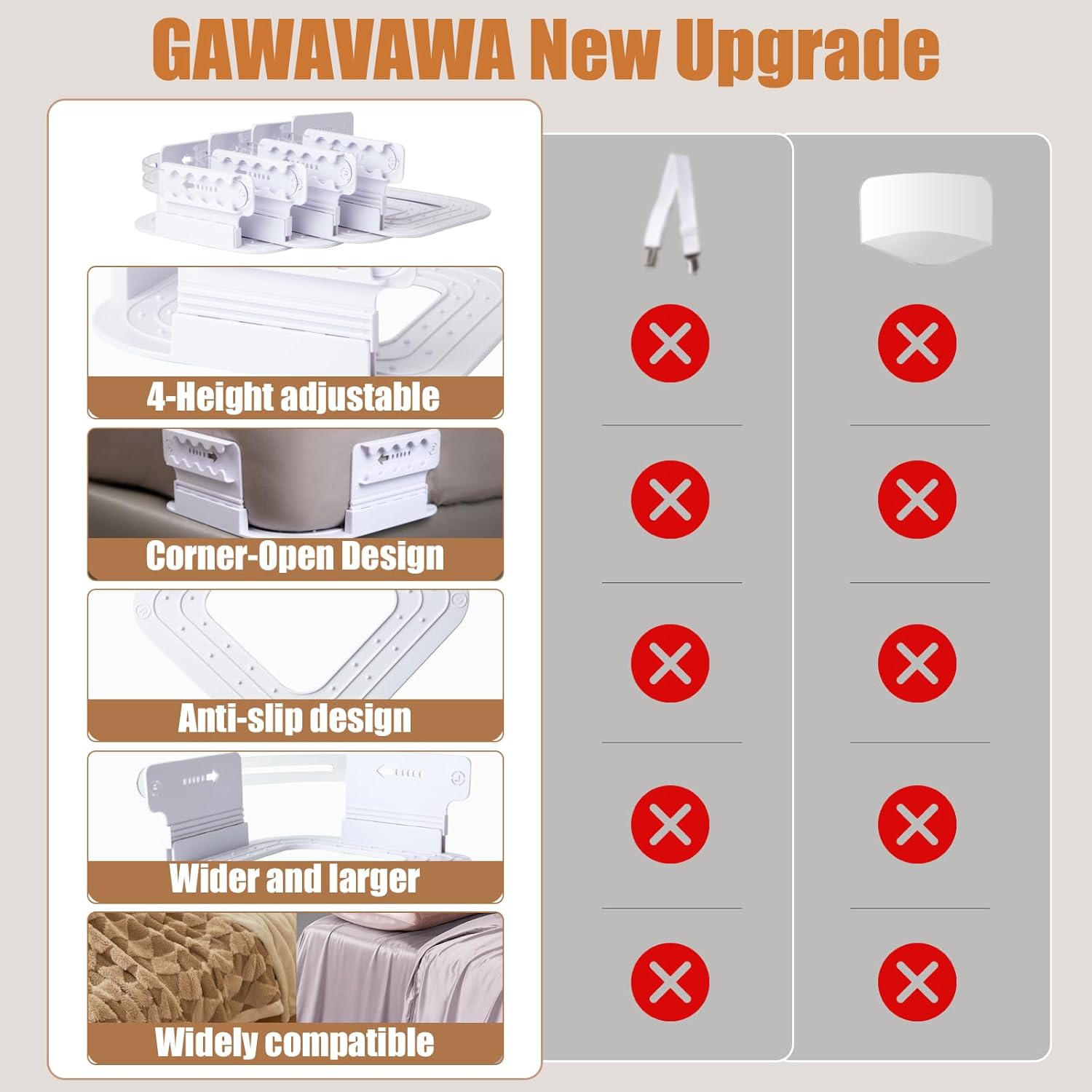 GAWAVAWA Sheet Holders with Adjustable Height and No-Clip Lock System