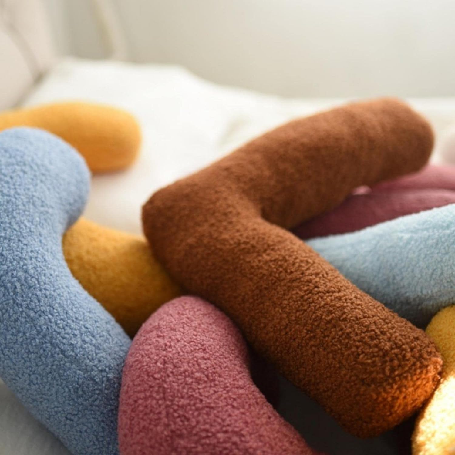 MOJUN Letter Pillows Cute Plush Alphabet Throw Cushions for Home and Office