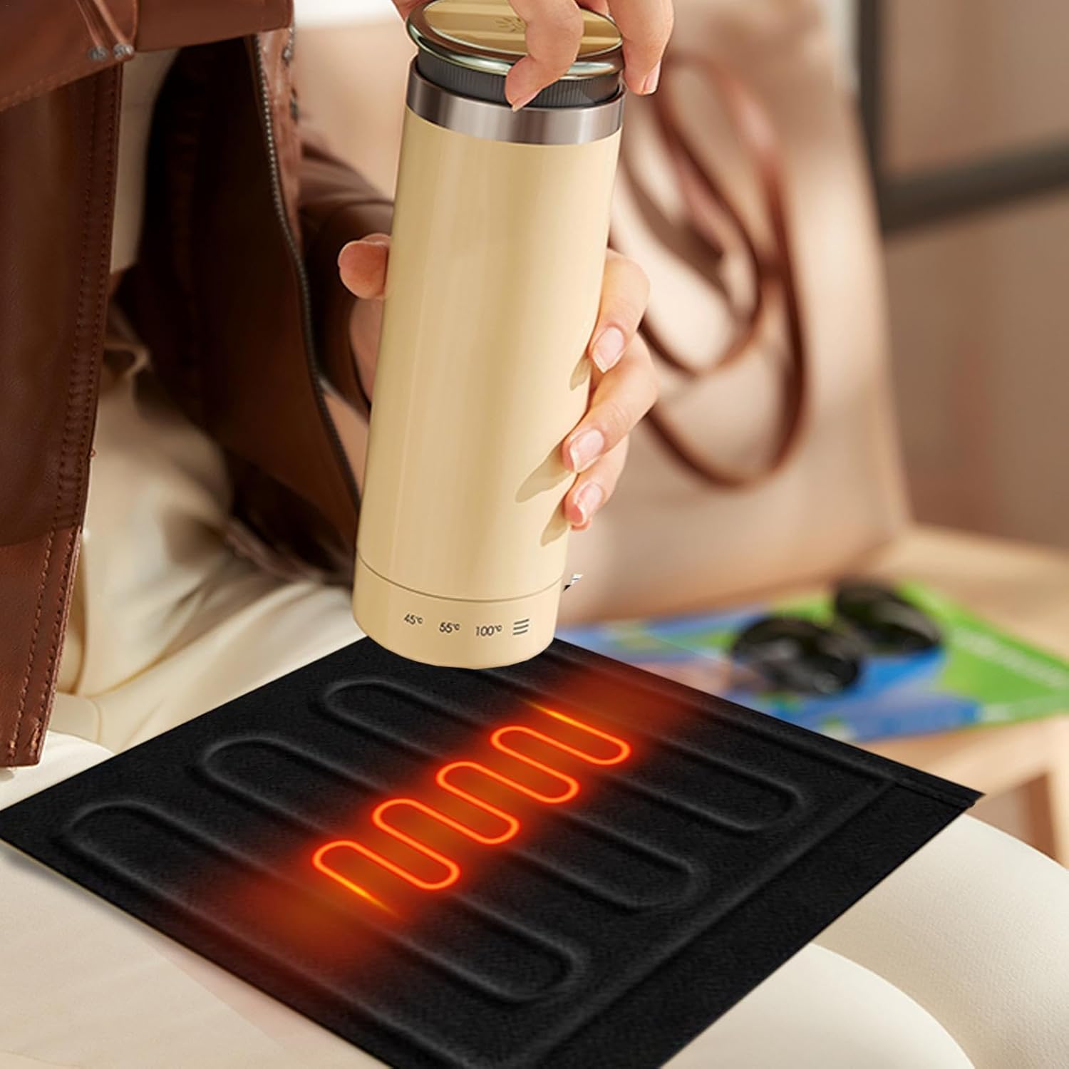 Nuytghr Portable Heated Blanket for Travel