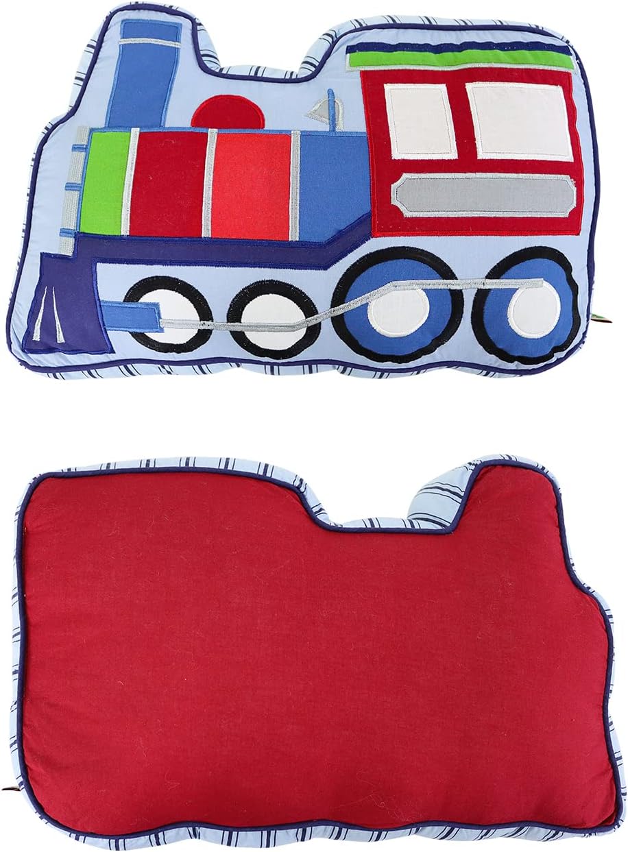 Brandream Train Shaped Throw Pillow for Kids Boys Bedroom