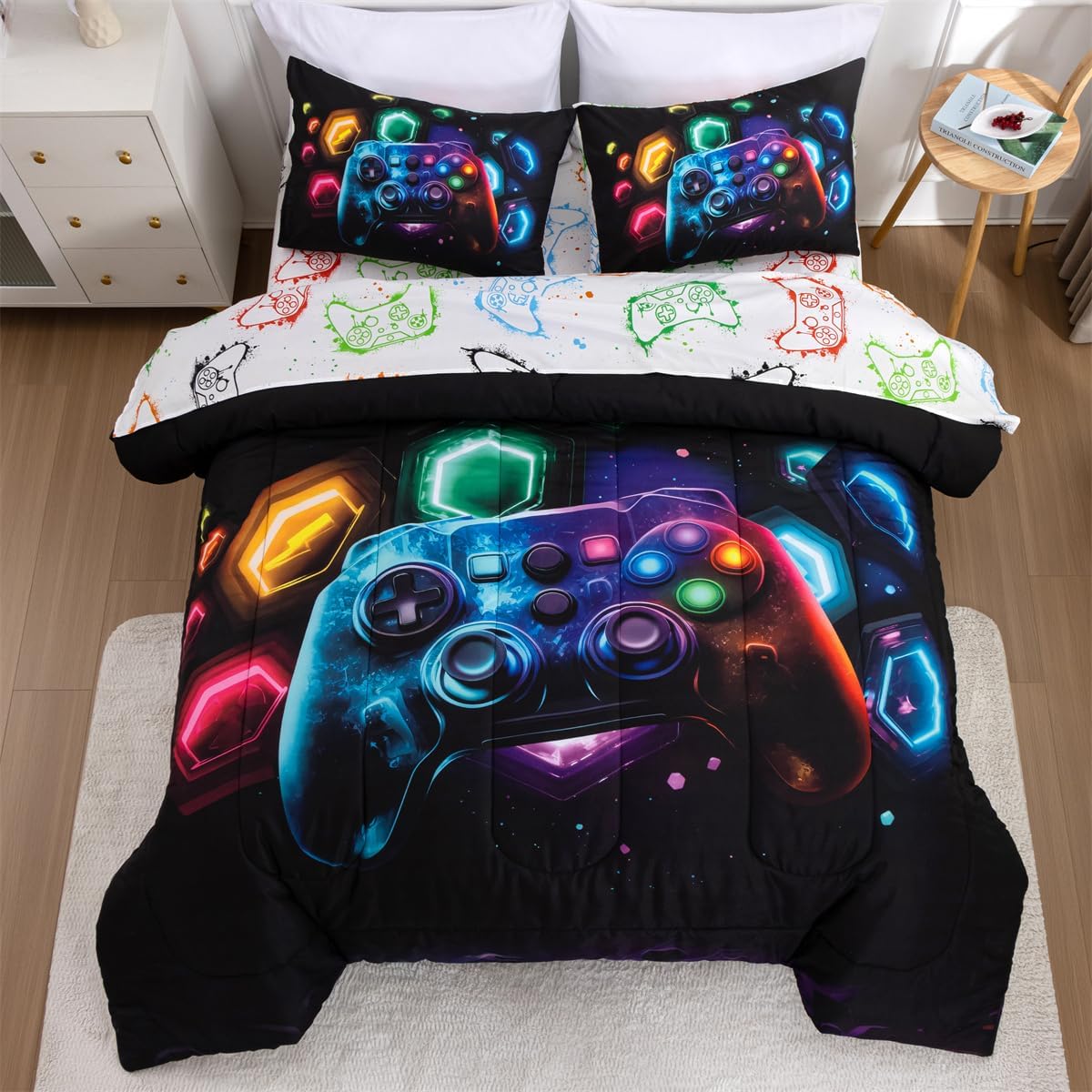 NTBED Game Console Comforter Set - Space Universe Design - 5Pcs for Kids