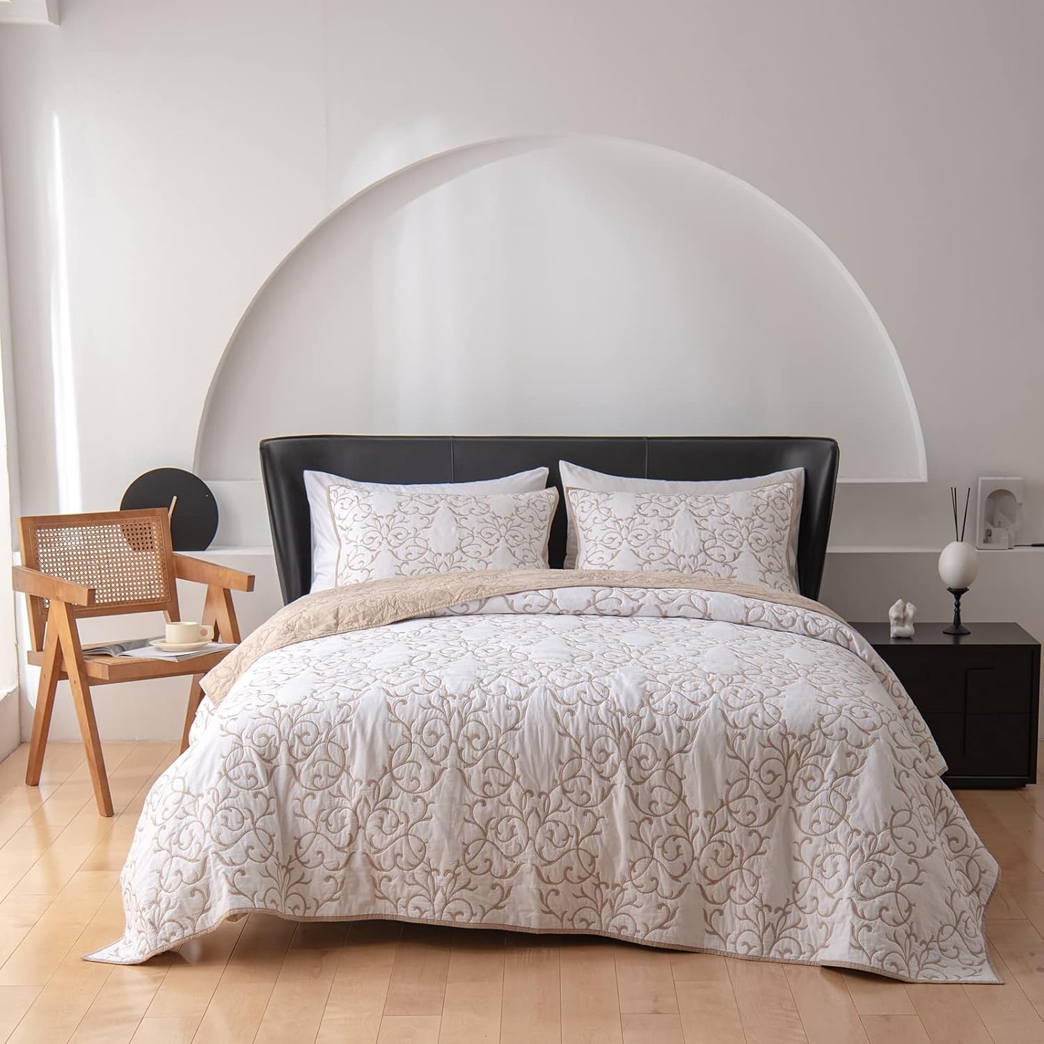 ROOMLIFE Country Quilt Bedspread Set King Size 1