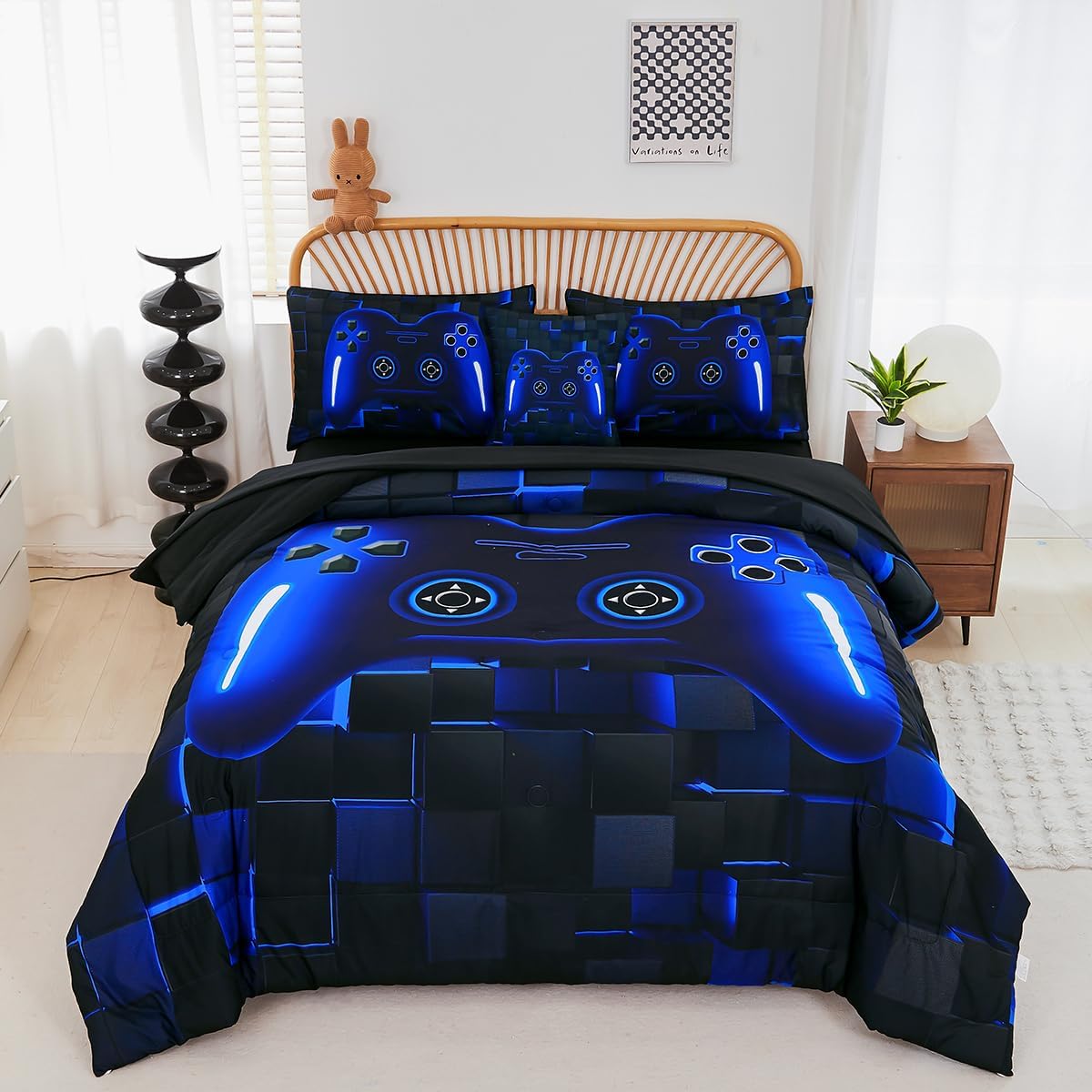 PERFEMET Twin Bed in a Bag Gaming Comforter Set