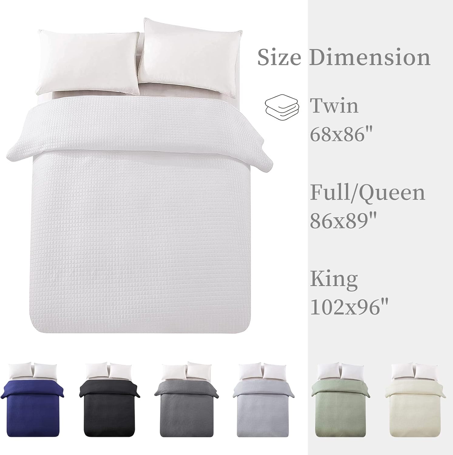 HollyHOME Luxury Checkered Bed Quilt Bedspread King Size