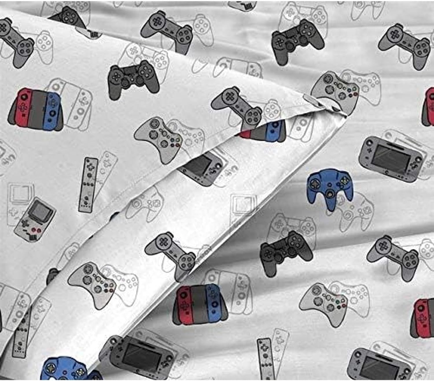 Kids Rule Game Controllers Bed Sheet Set