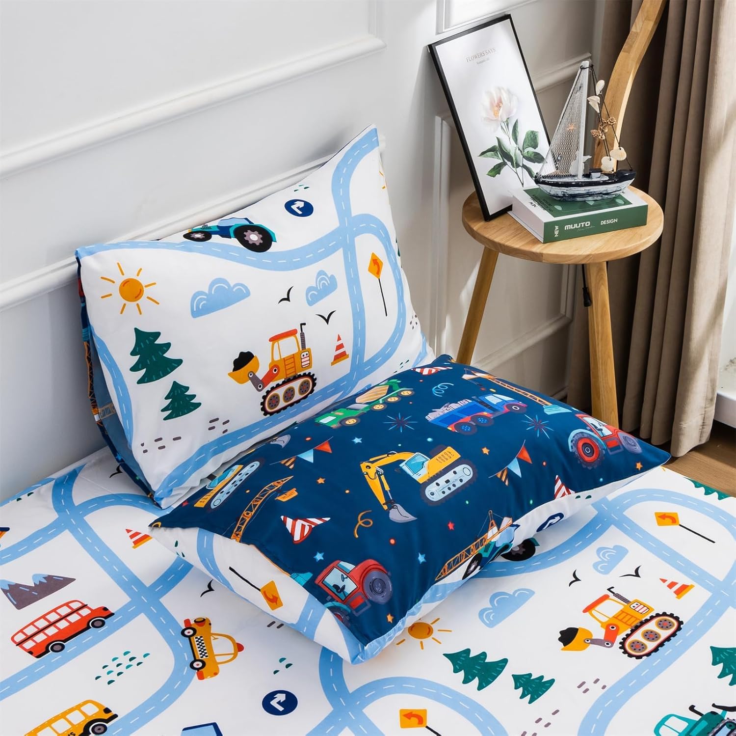 Holawakaka Boys Cartoon Truck Comforter Set