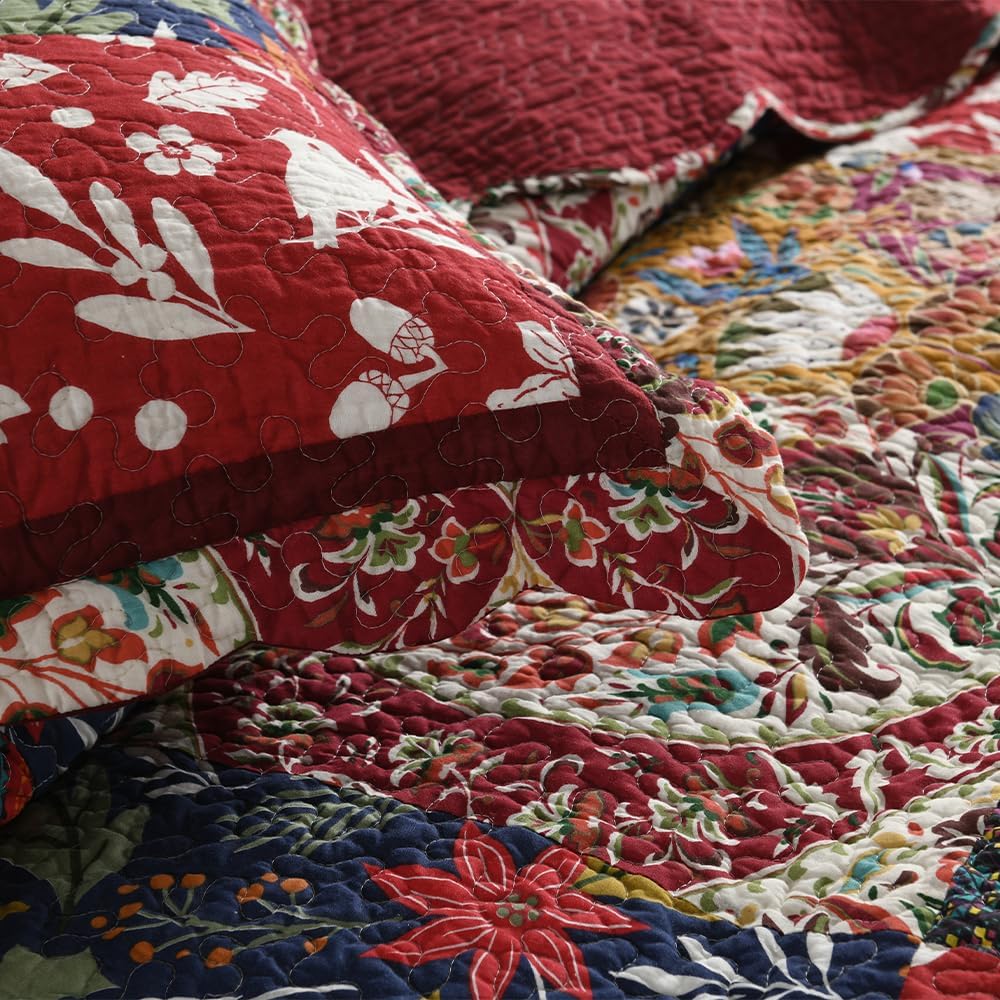ENASAL Cotton Reversible Quilt Set King Size