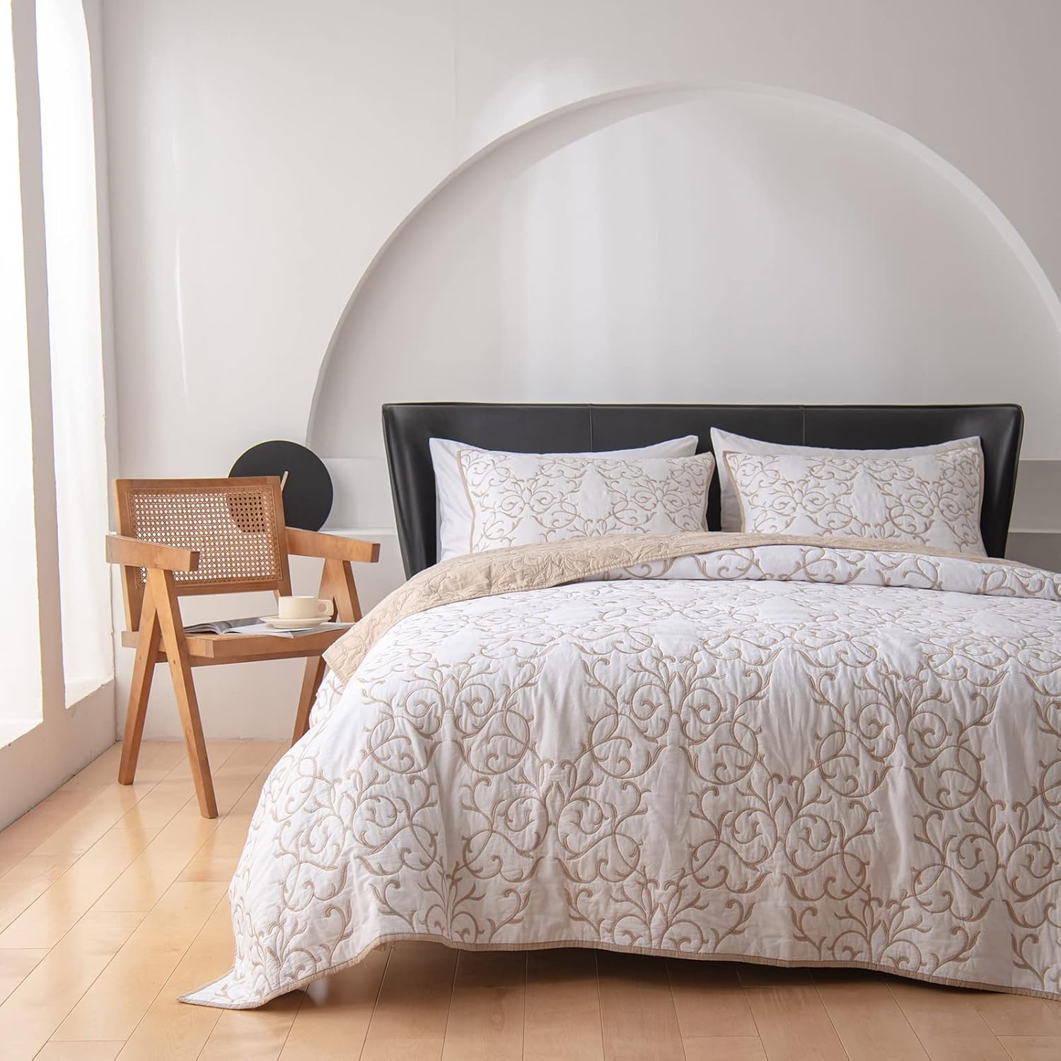 ROOMLIFE Country Quilt Bedspread Set King Size 1