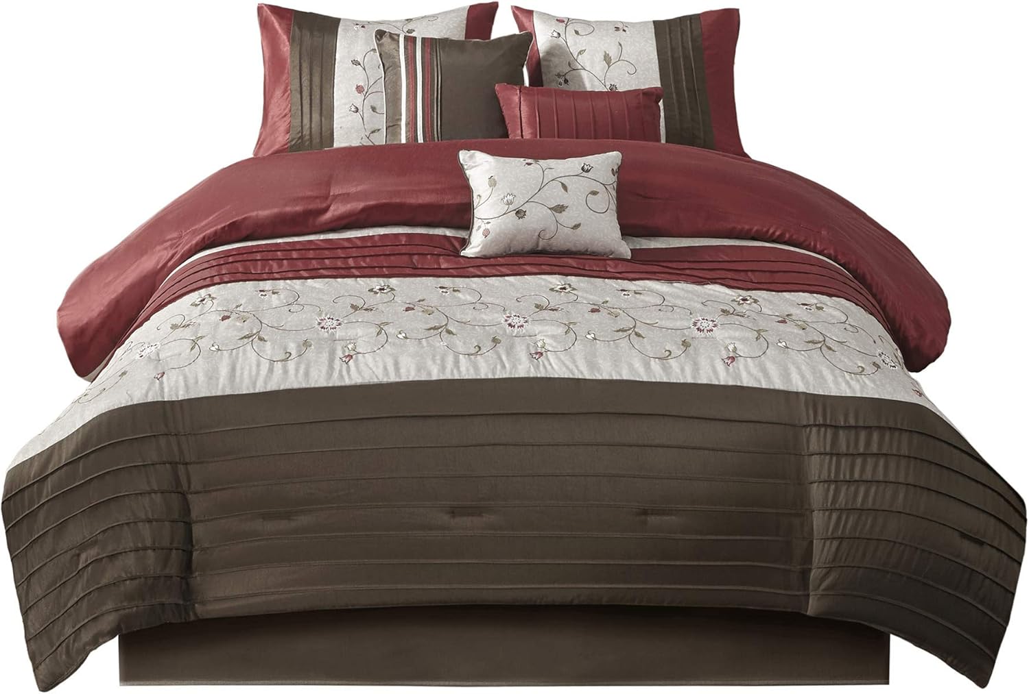 Madison Park Serene Faux Silk 7-Piece Comforter Set