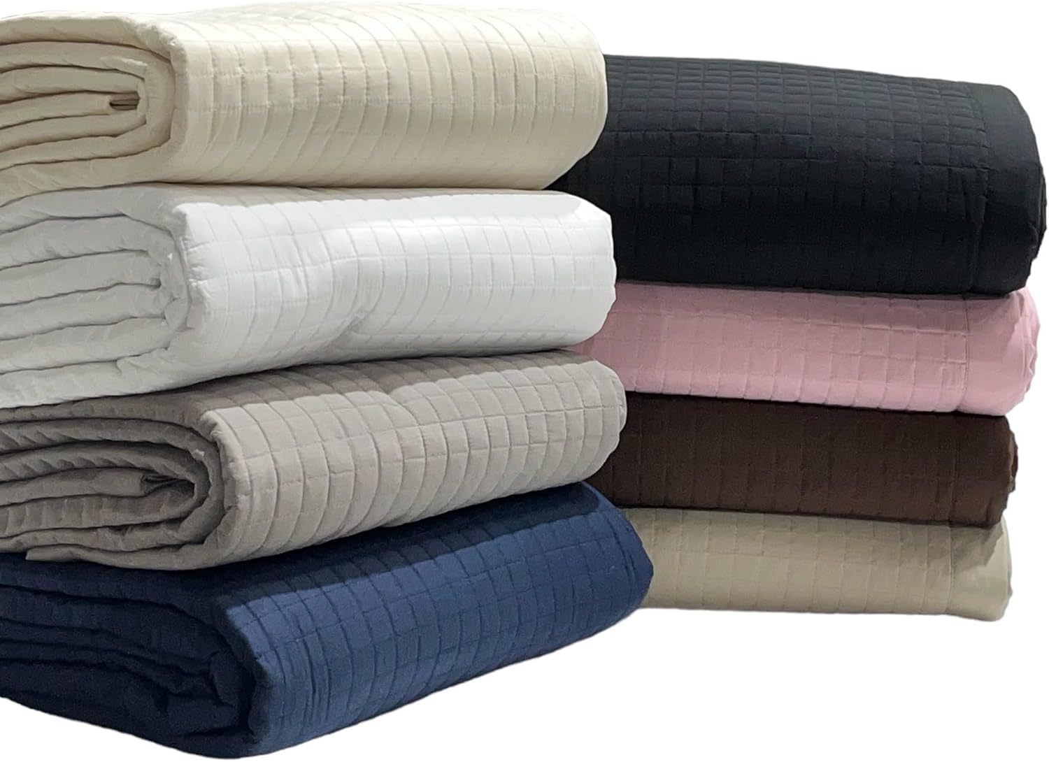 Luxury Quilted Coverlet Set - 3-Piece Microfiber Comfort Bedspread with Pillow Shams