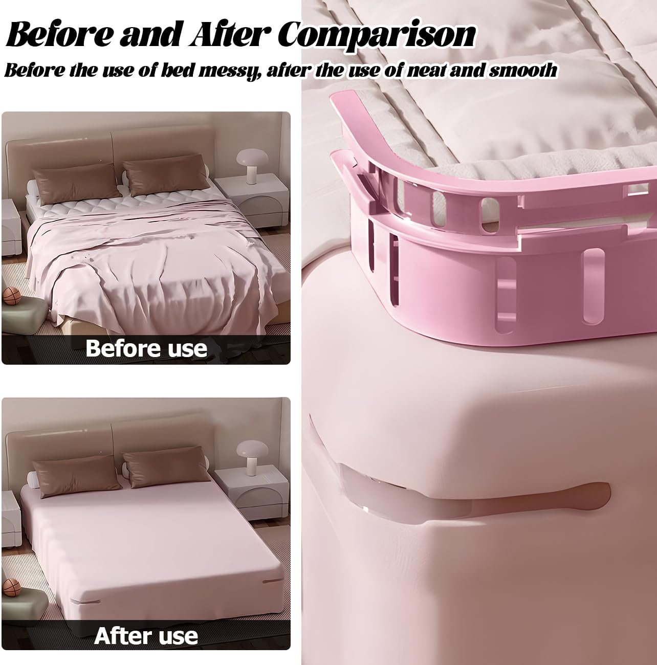 Bed Sheet Holder Lock Strips Secure Neat Fixation