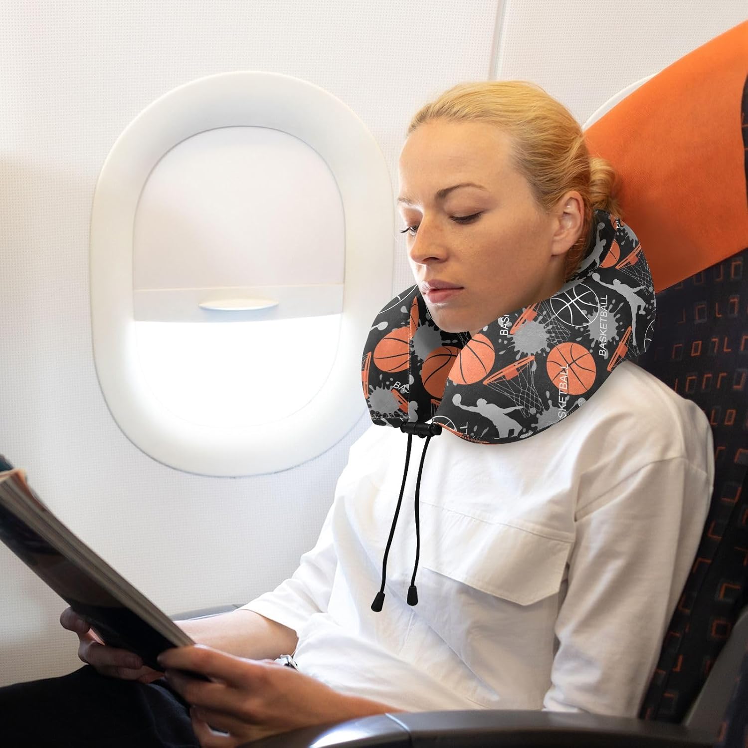 Sletend Travel Neck Pillow with Storage Bag for Cars and Flights