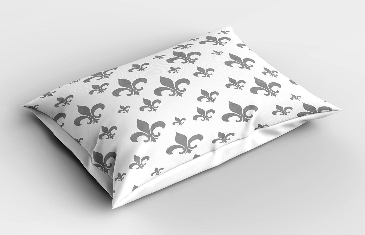 Ambesonne Fleur De Lis Pillow Sham Set of 2 Grey