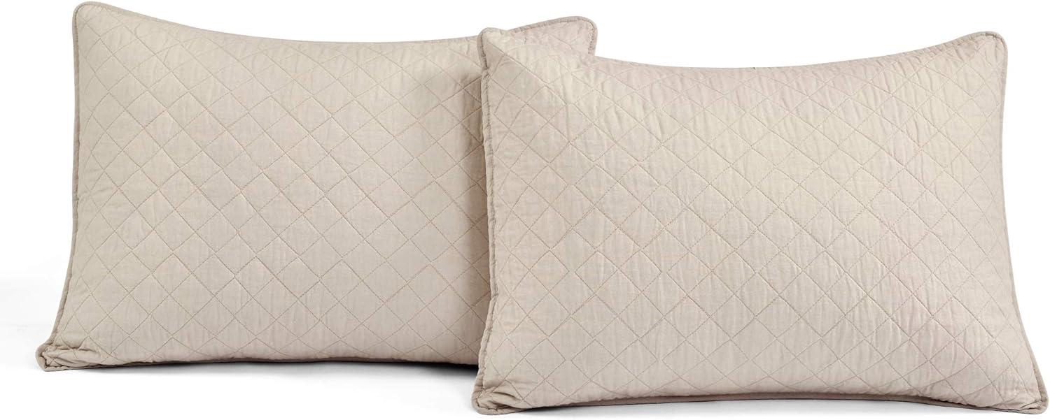 Lush Decor Ava Diamond Quilt Set - King - Neutral