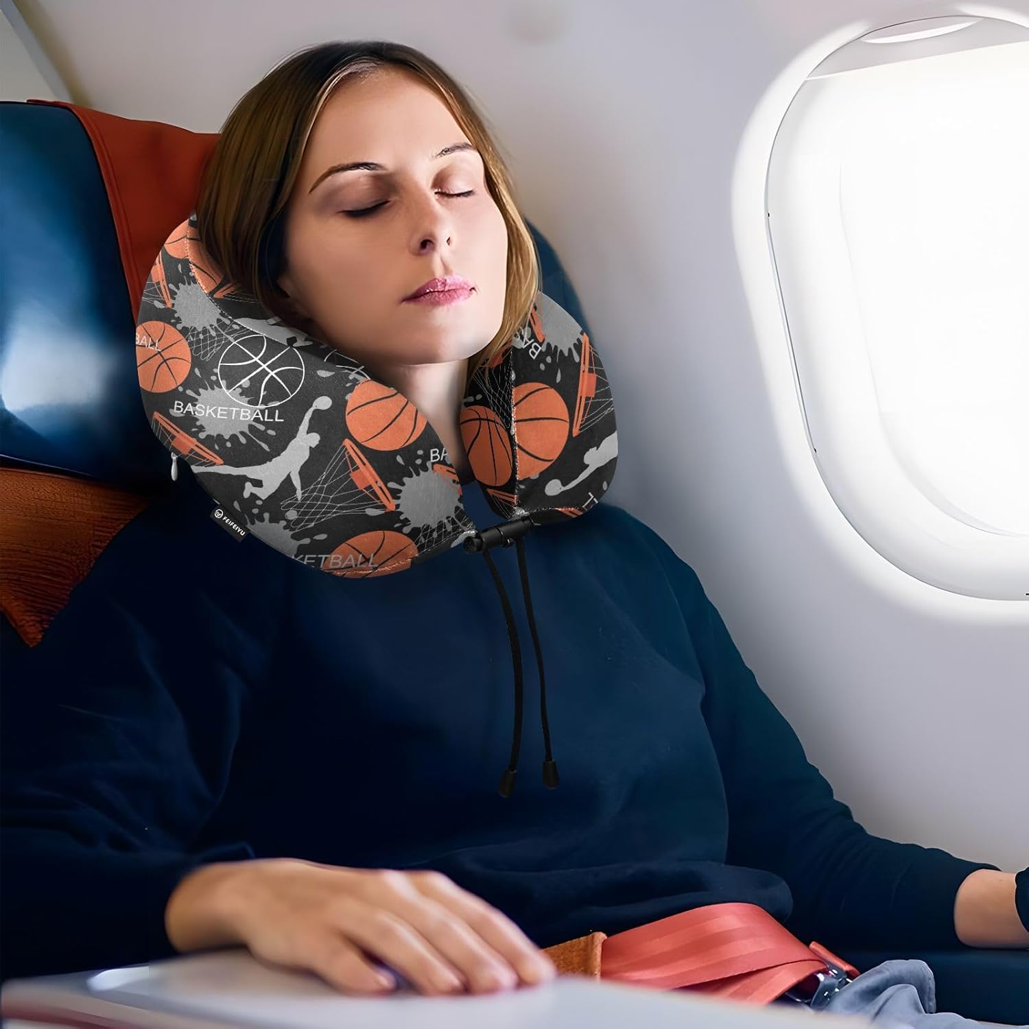 Sletend Travel Neck Pillow with Storage Bag for Cars and Flights