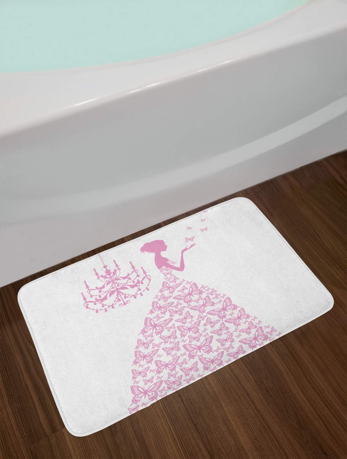 Ambesonne Love Bath Mat with Plush Design