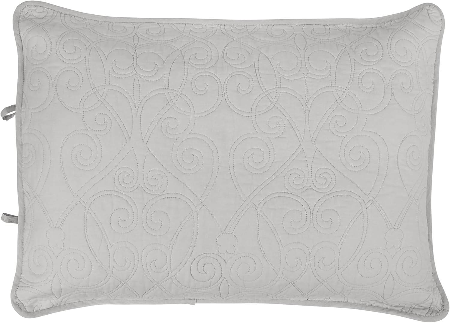 Laura Ashley Felicity Quilt Set - King 100 Cotton Soft Grey