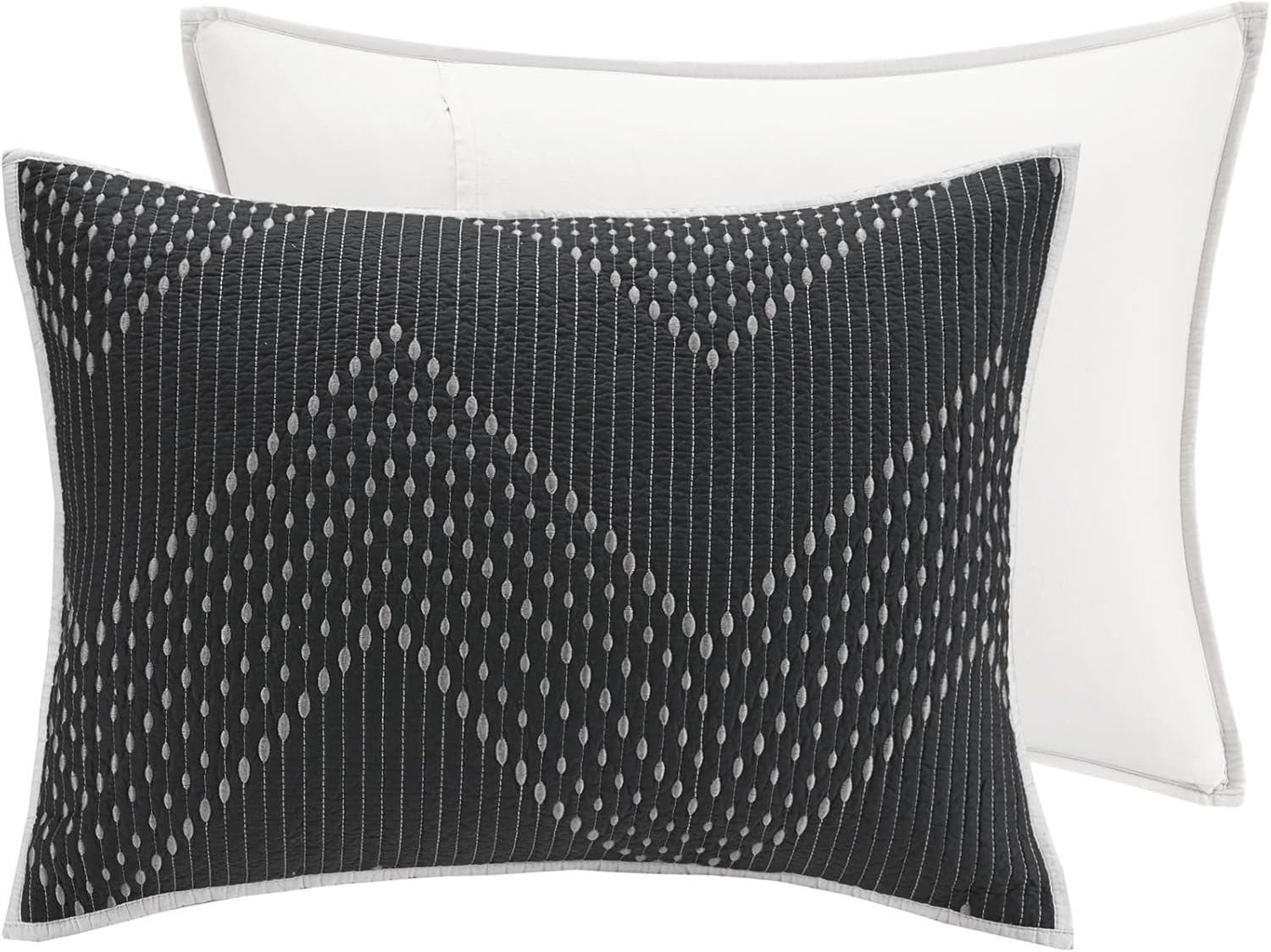 INKIVY Reversible Cotton Quilt Set - Chevron Design