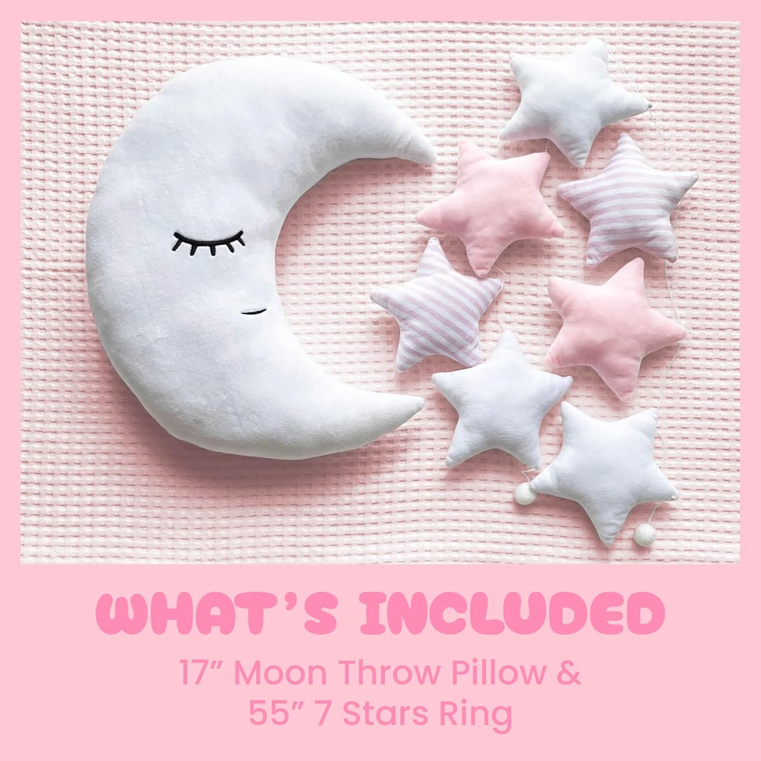 Perfectto Design Moon Stars Decorative Pillow Set