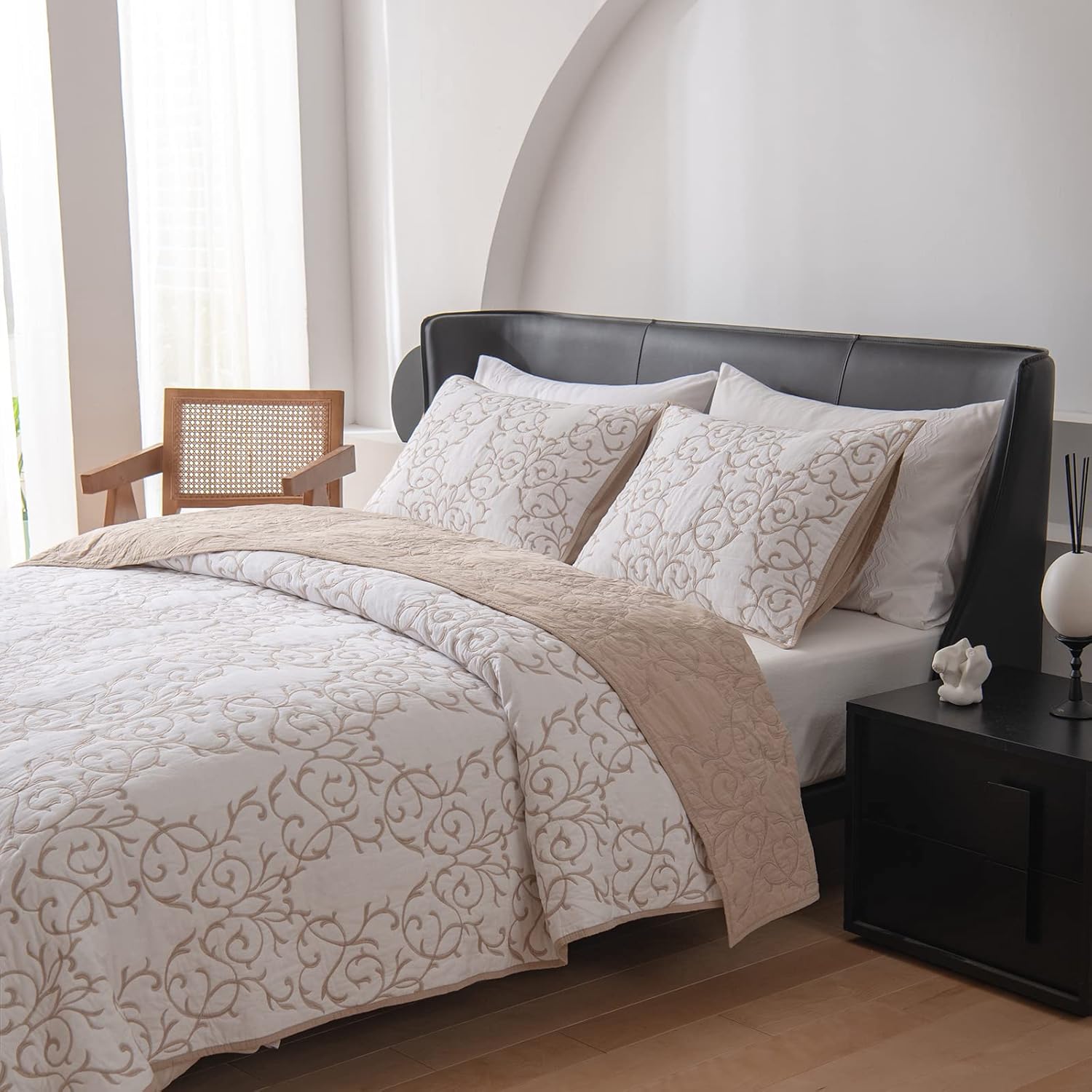 ROOMLIFE Country Quilt Bedspread Set King Size 1