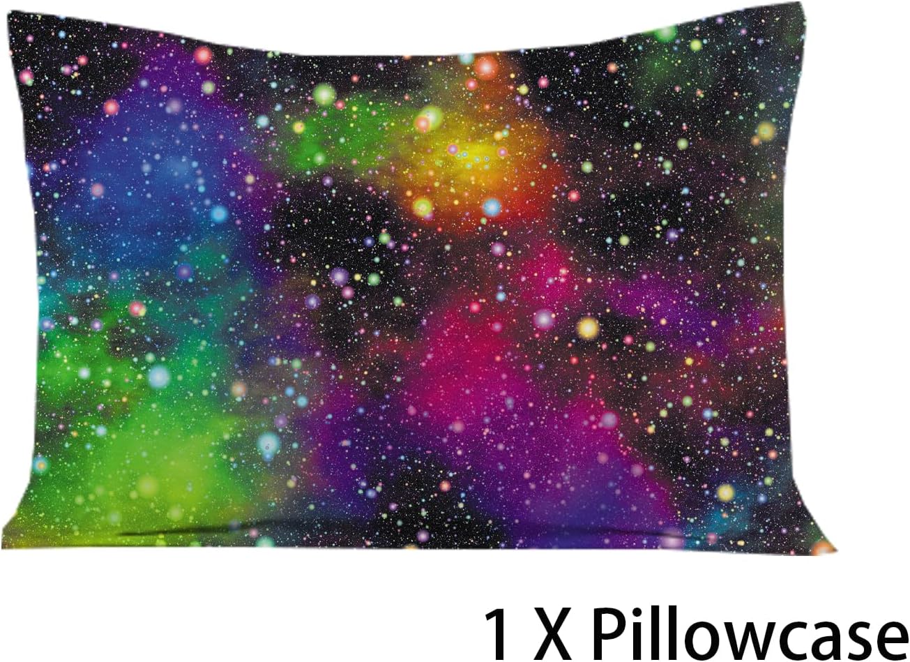NiuOne Galaxy Rainbow Space Sheet Set Twin 2PCS with Pillowcase