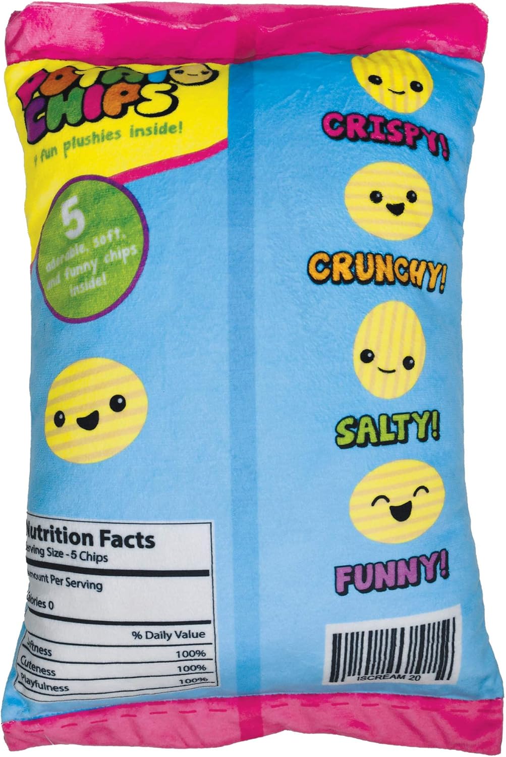 iscream Play with Your Food Potato Chip Fleece Pillow Set