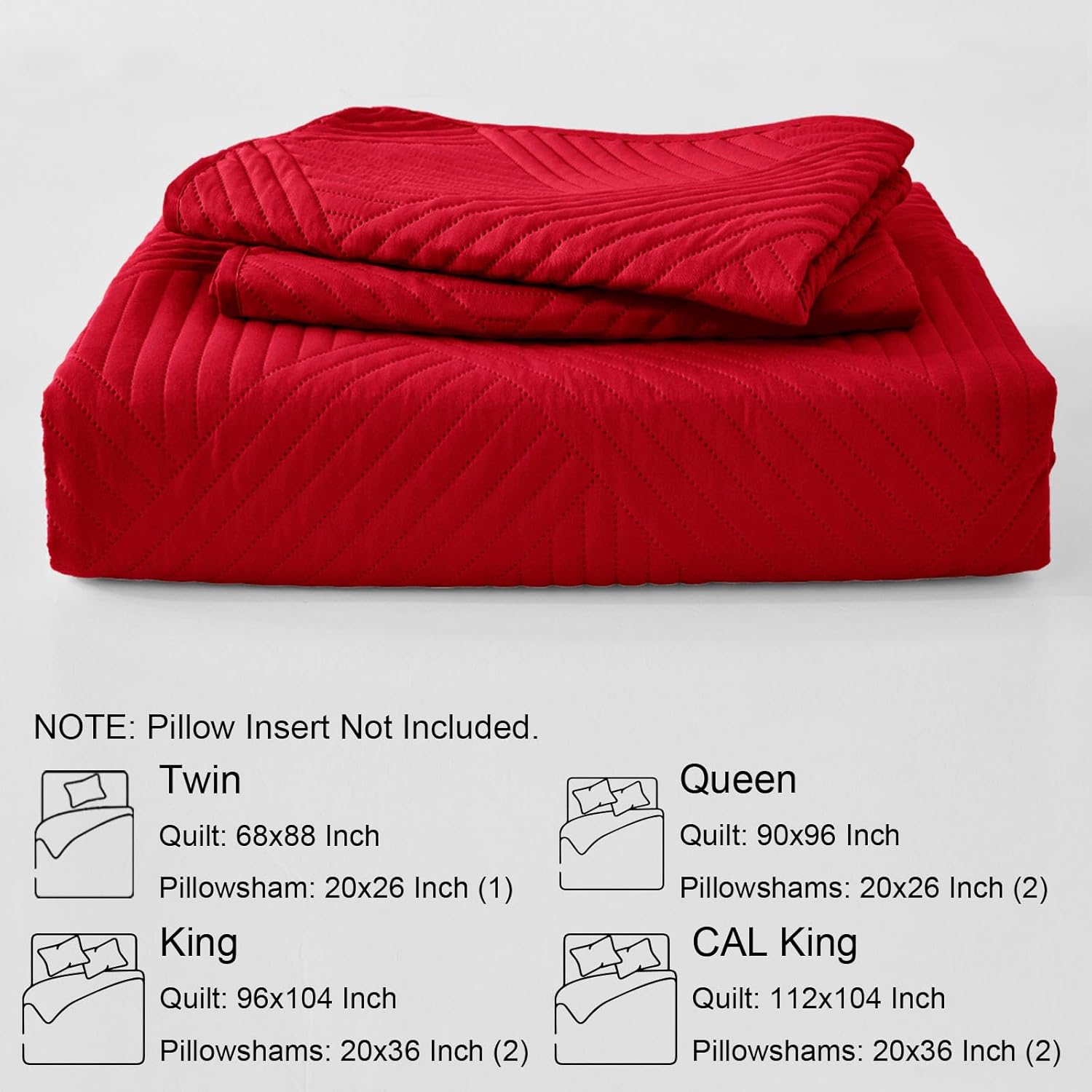 Whale Flotilla King Quilt Set Red 96x104 Inches
