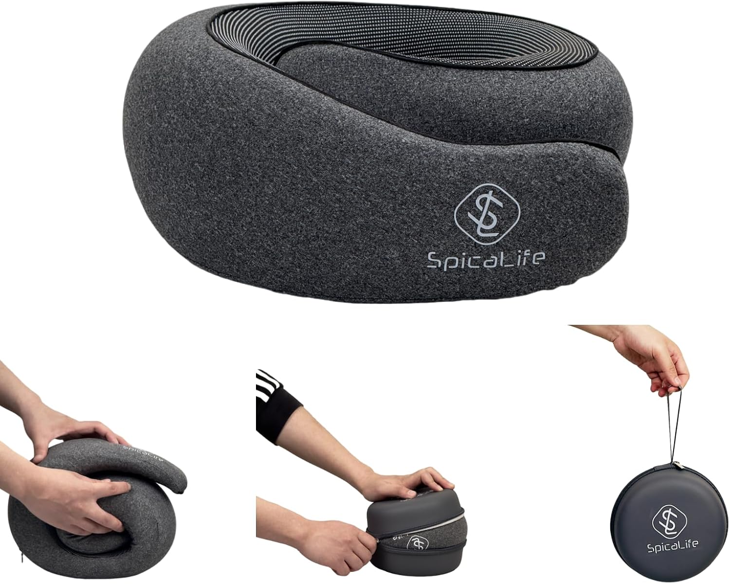 Spicalife Neck Travel Pillow Set with Storage Box