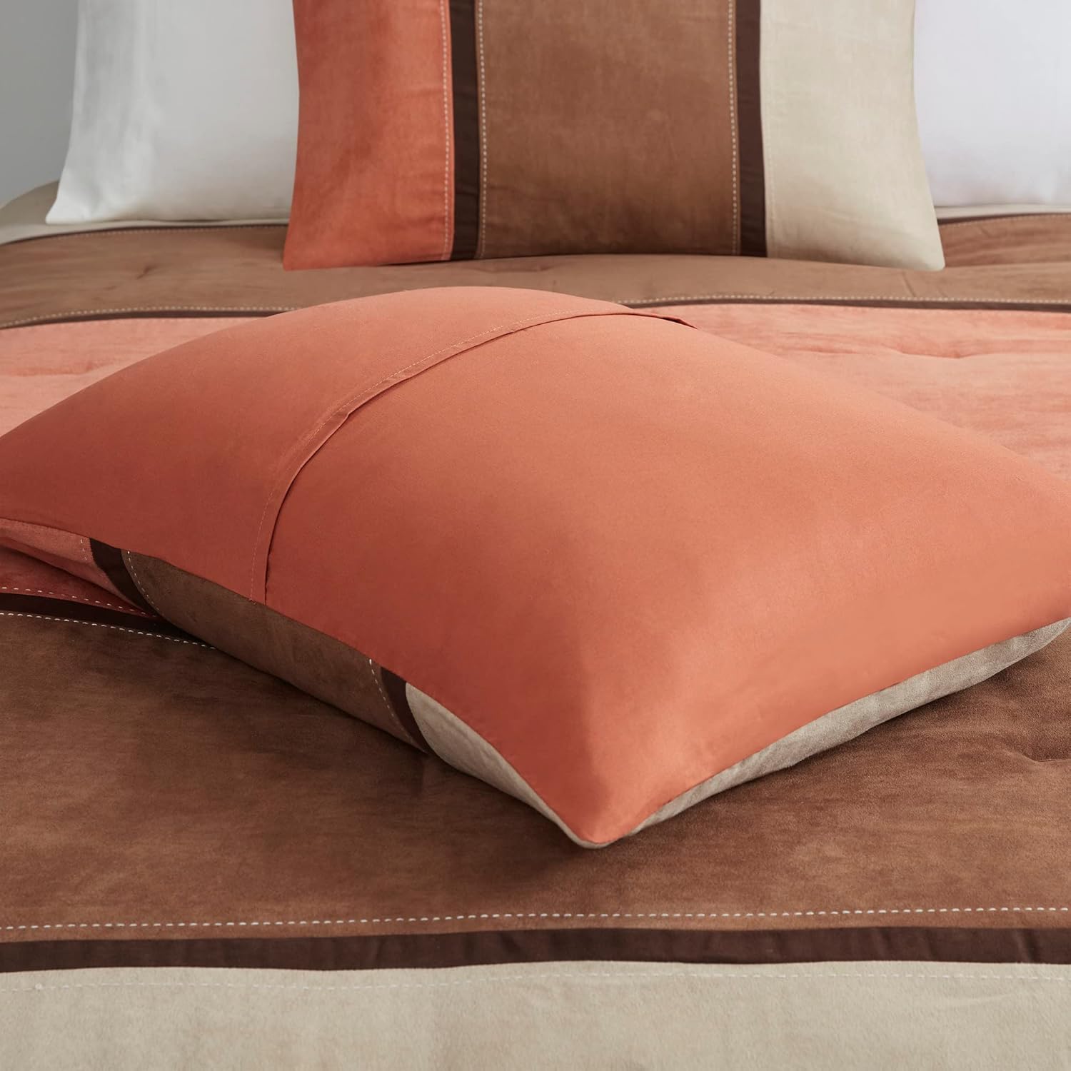 Madison Park Palisades Faux Suede Comforter Set 7 Piece 1