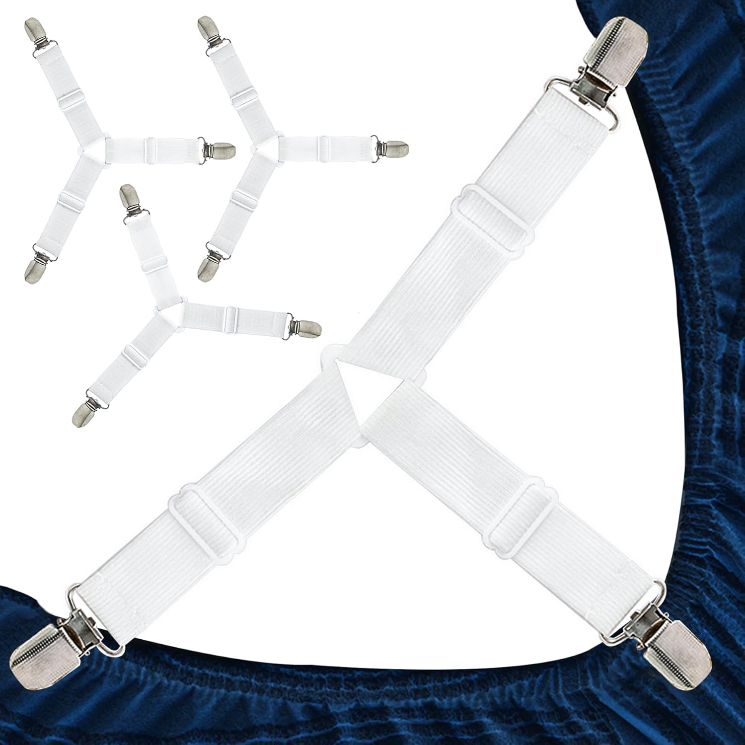 LINTINLOO Sheet Holders 4 Pack White Adjustable 1