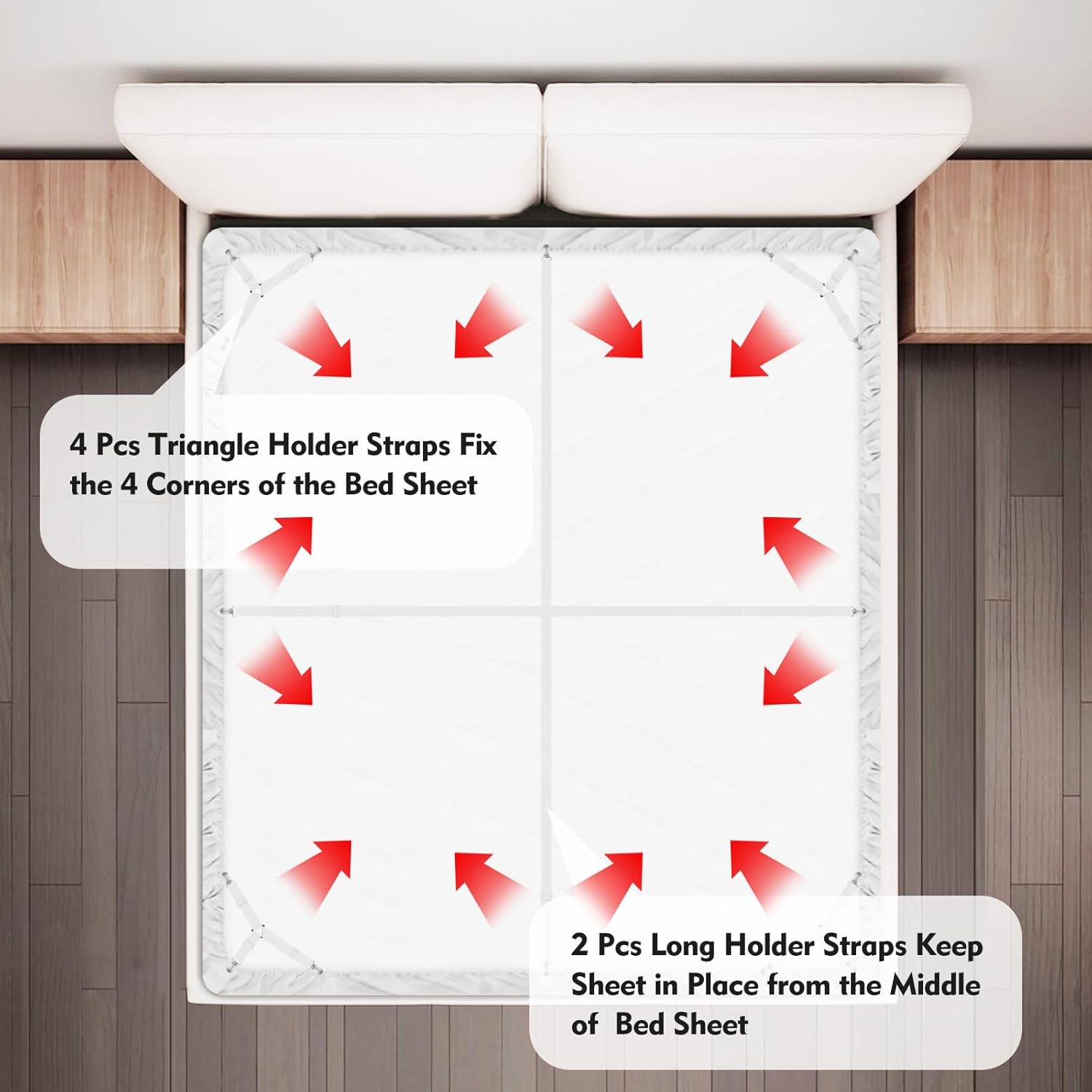 Eiruseed Bed Sheet Holder Straps 42 Pcs Set 1