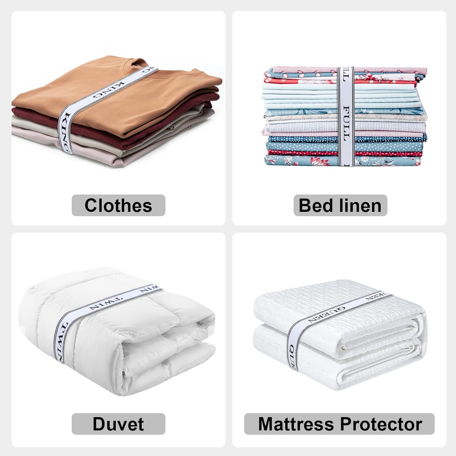 BROPGOD 8 Pcs Adjustable Bed Sheet Bands with Velcro