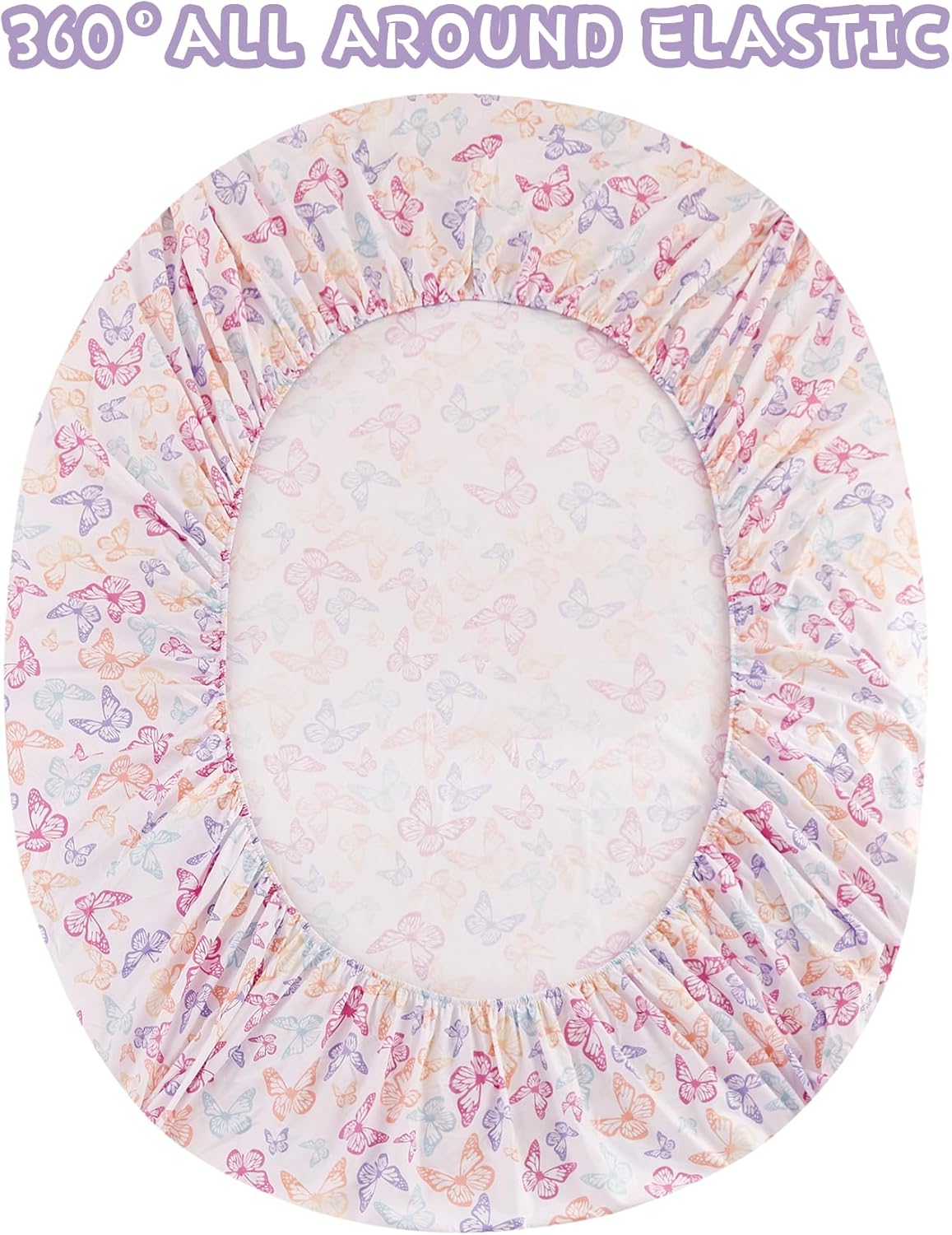 Yibeizi Butterfly Twin Sheet Set for Kids