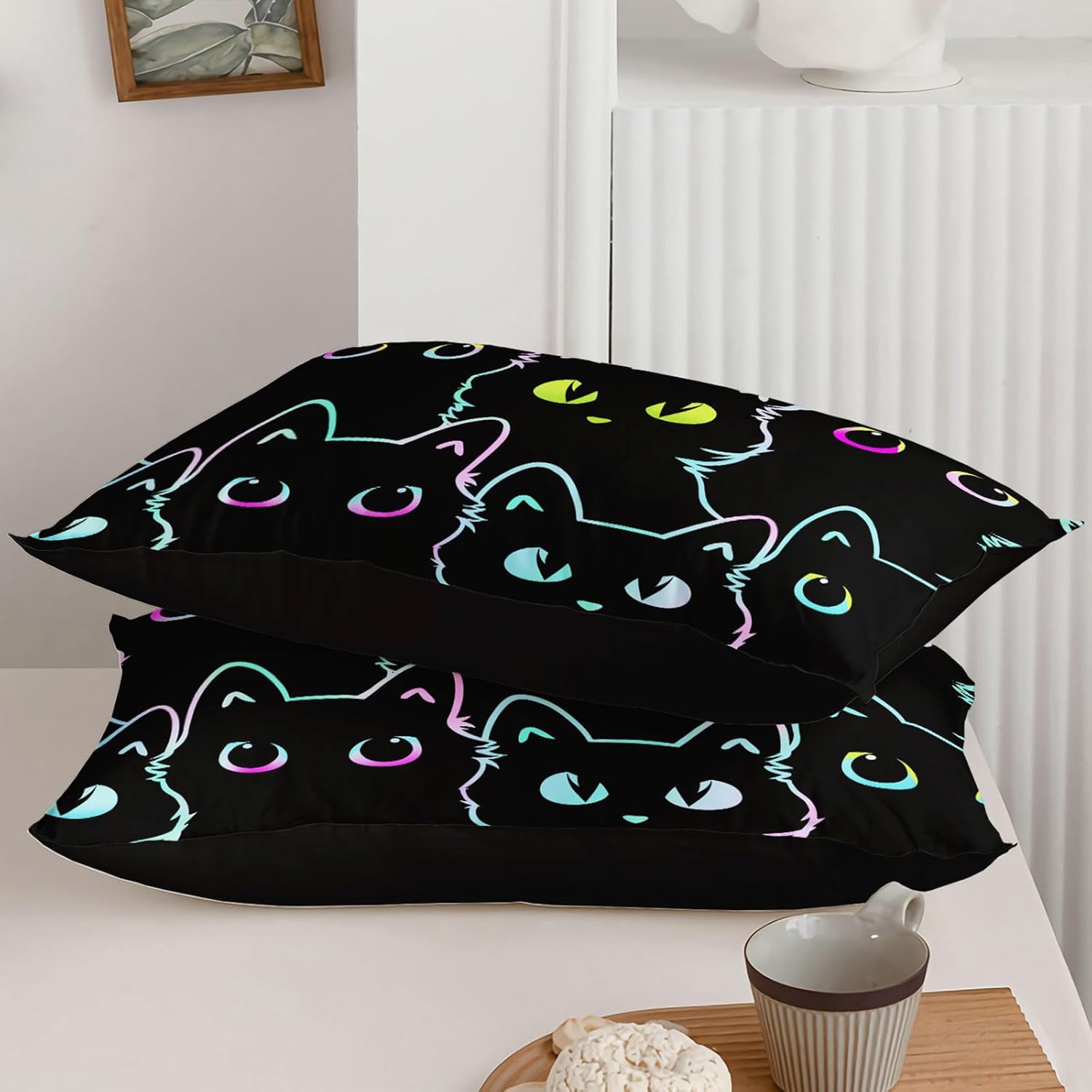 Axolotl Kids Bedding Set Twin Size Gradient Line 4Pcs